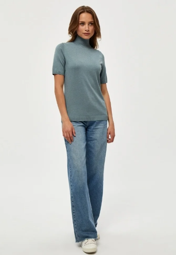 MINUS - lima roll neck knit - blue zen