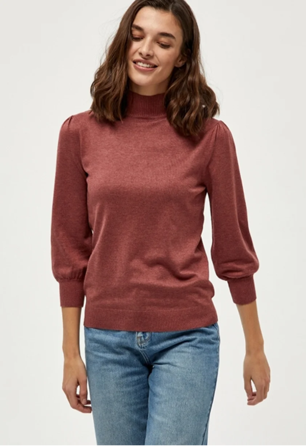 MINUS - mersin roll neck knit - ruby
