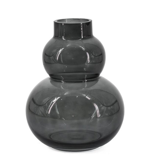 VQ® glazen vaas duo medium antraciet #3536