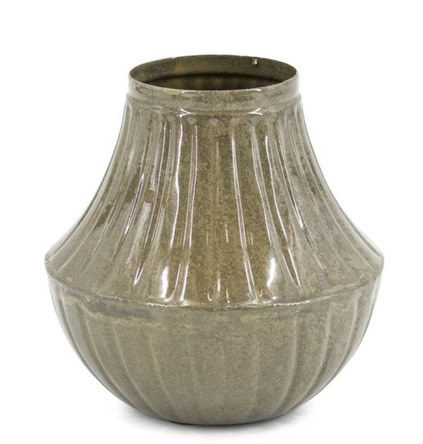 VQ® METALEN VAAS RIBBEL OLIVE #5629