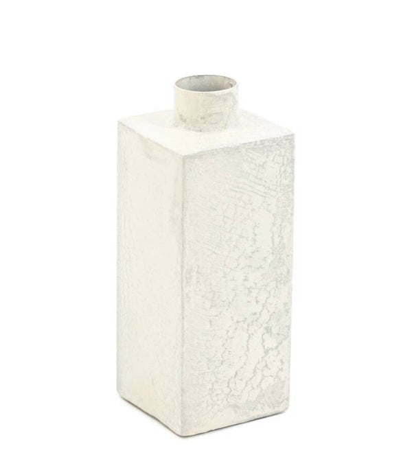 METALEN VAAS SQUARE GROOT  WIT - BLCKFRDY#5552