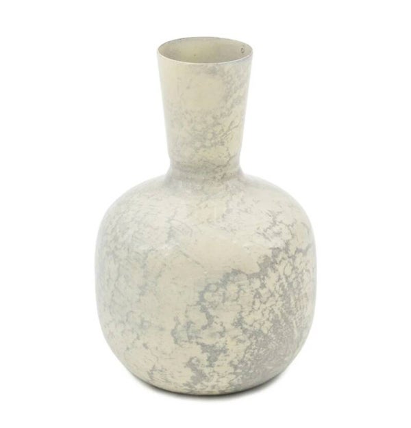 METALEN VAAS - WIT #5653