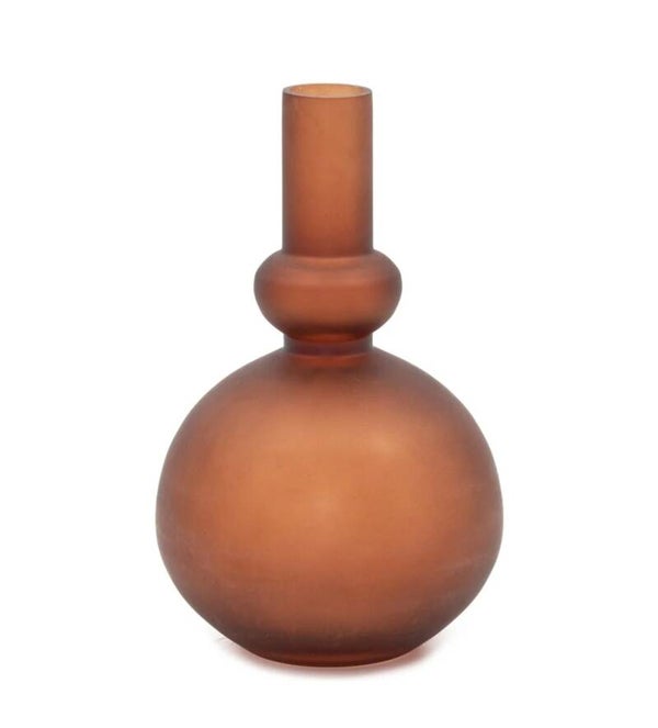 VQ® GLAZEN VAAS MAT ROEST #8318