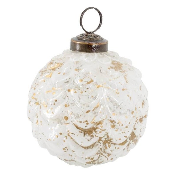 VQ® KERSTBAL WHITE & GOLD #6481