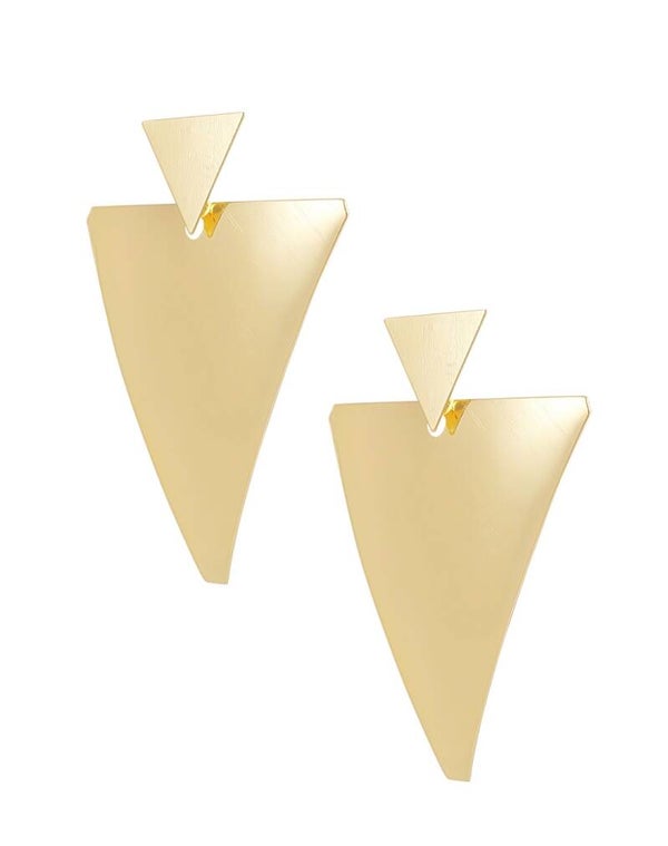 Oorbellen dubbele driehoek