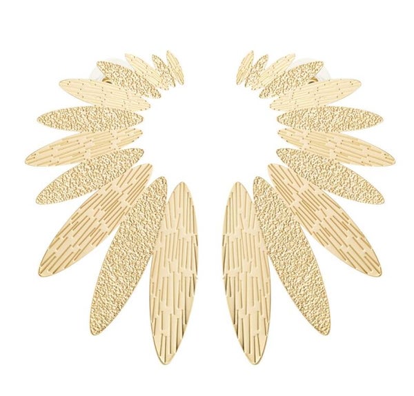 Oorbellen halve bloem