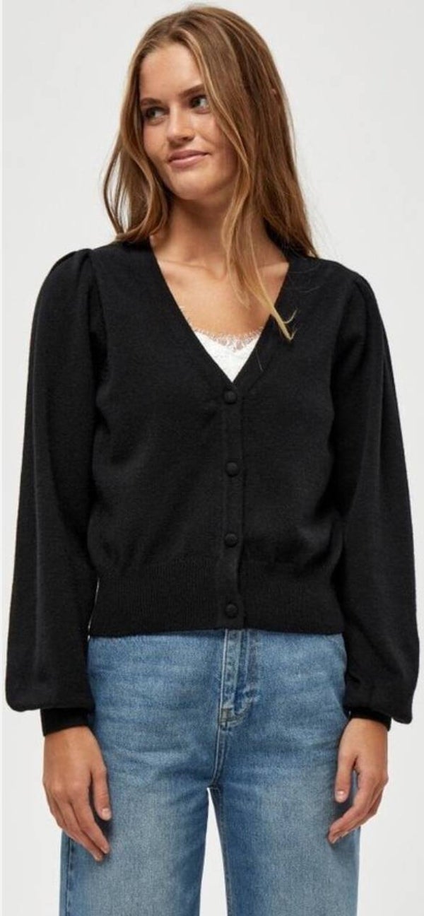 MINUS - MARY KNIT CARDIGAN - zwart