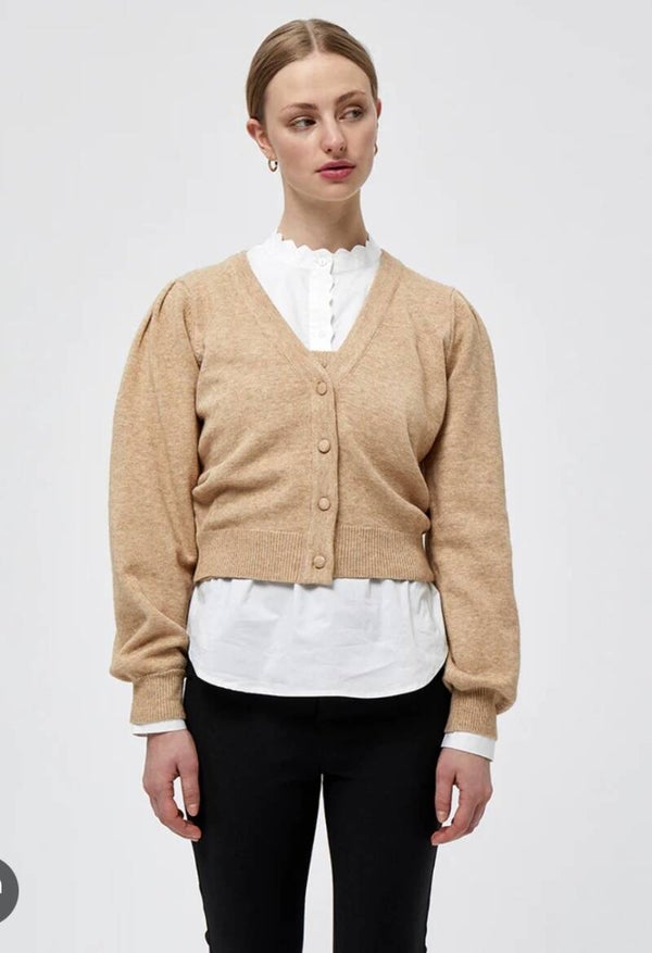 MINUS - MARY KNIT CARDIGAN - light brown