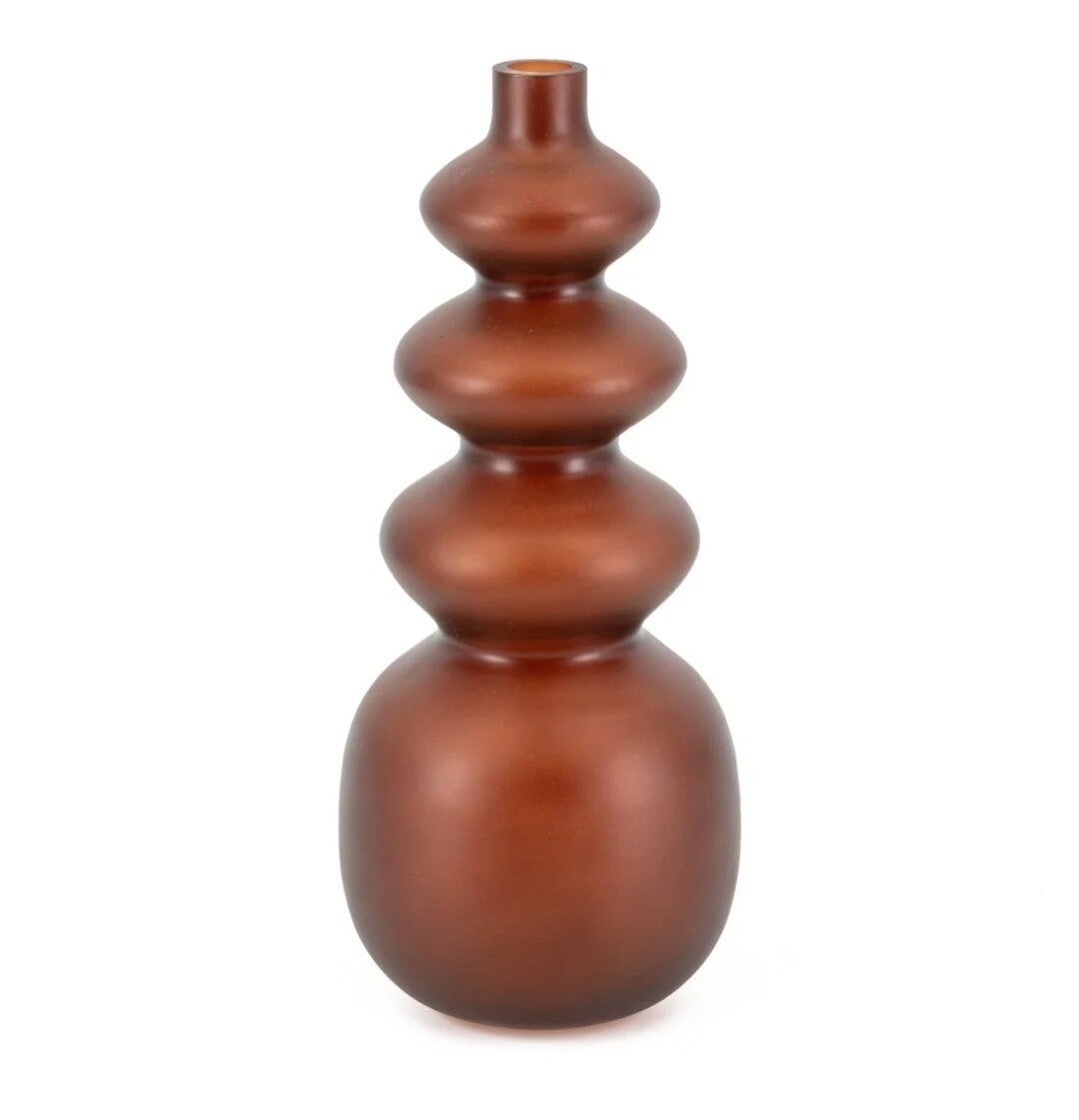 VQ® GLAZEN VAAS MAT ROEST #8312