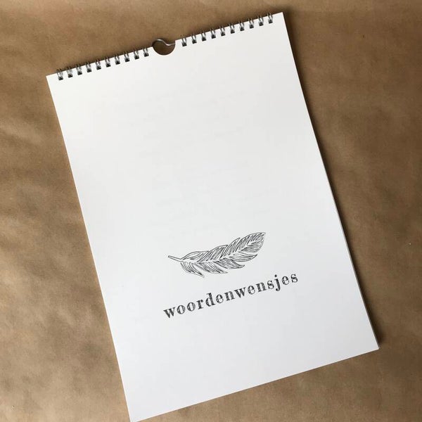 Verjaardagskalender met woordenwensjes – A4