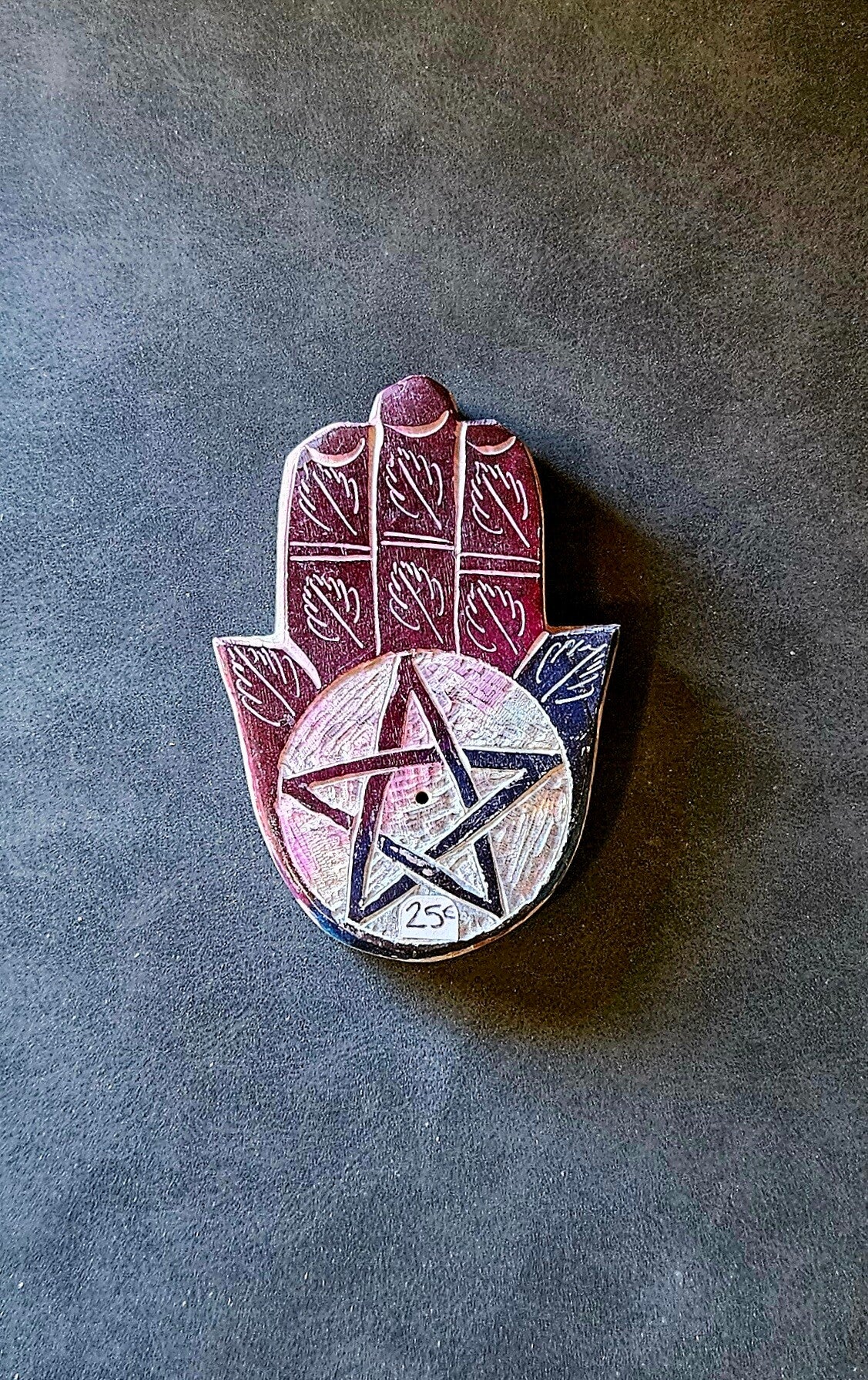 Porte-encens Hamsa et son pentacle