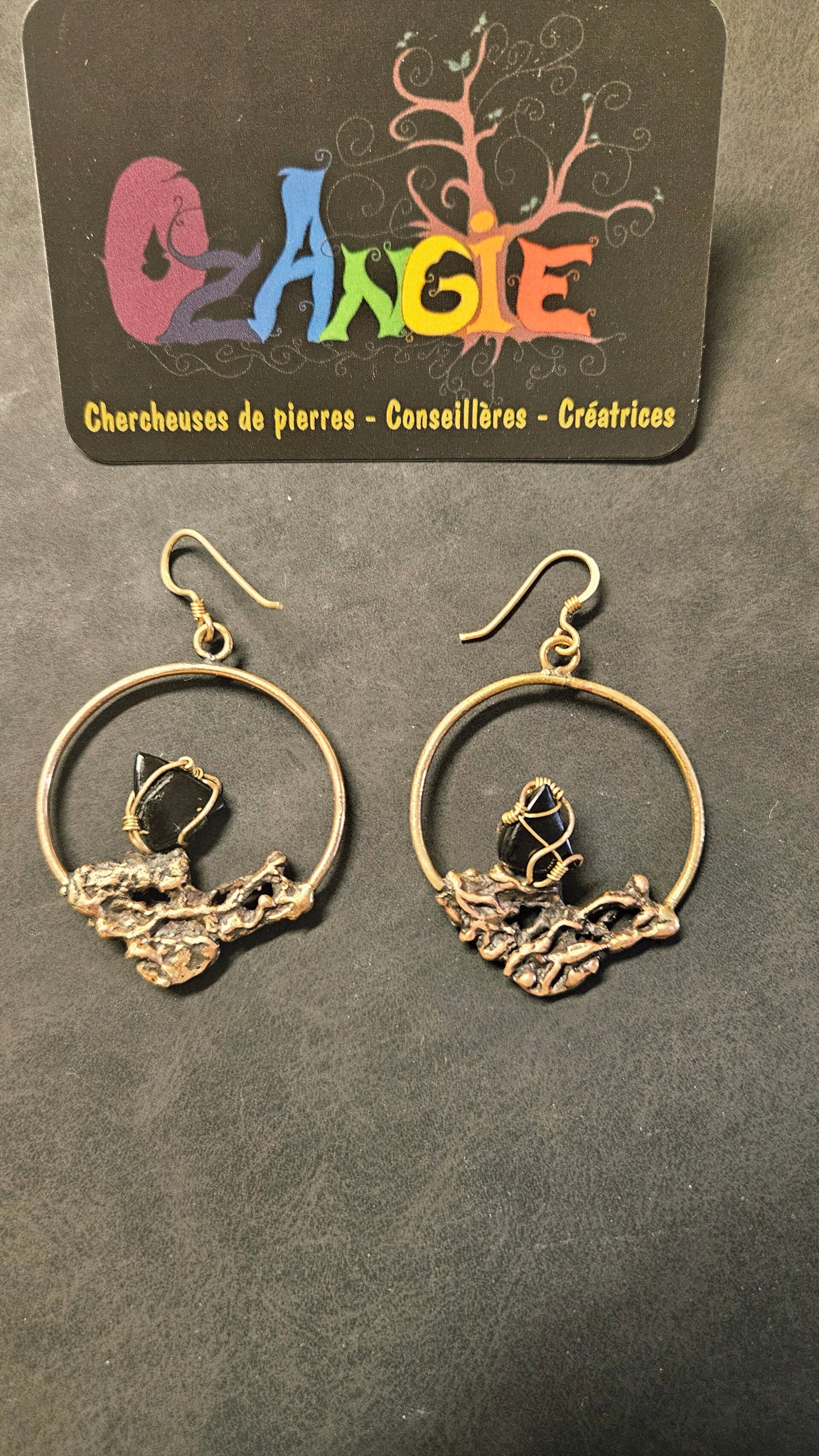 Boucles d'oreilles "Dark Bronze"