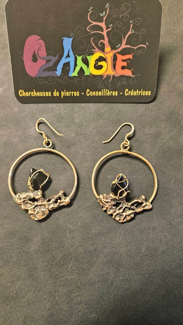 Boucles d'oreilles "Dark Bronze"