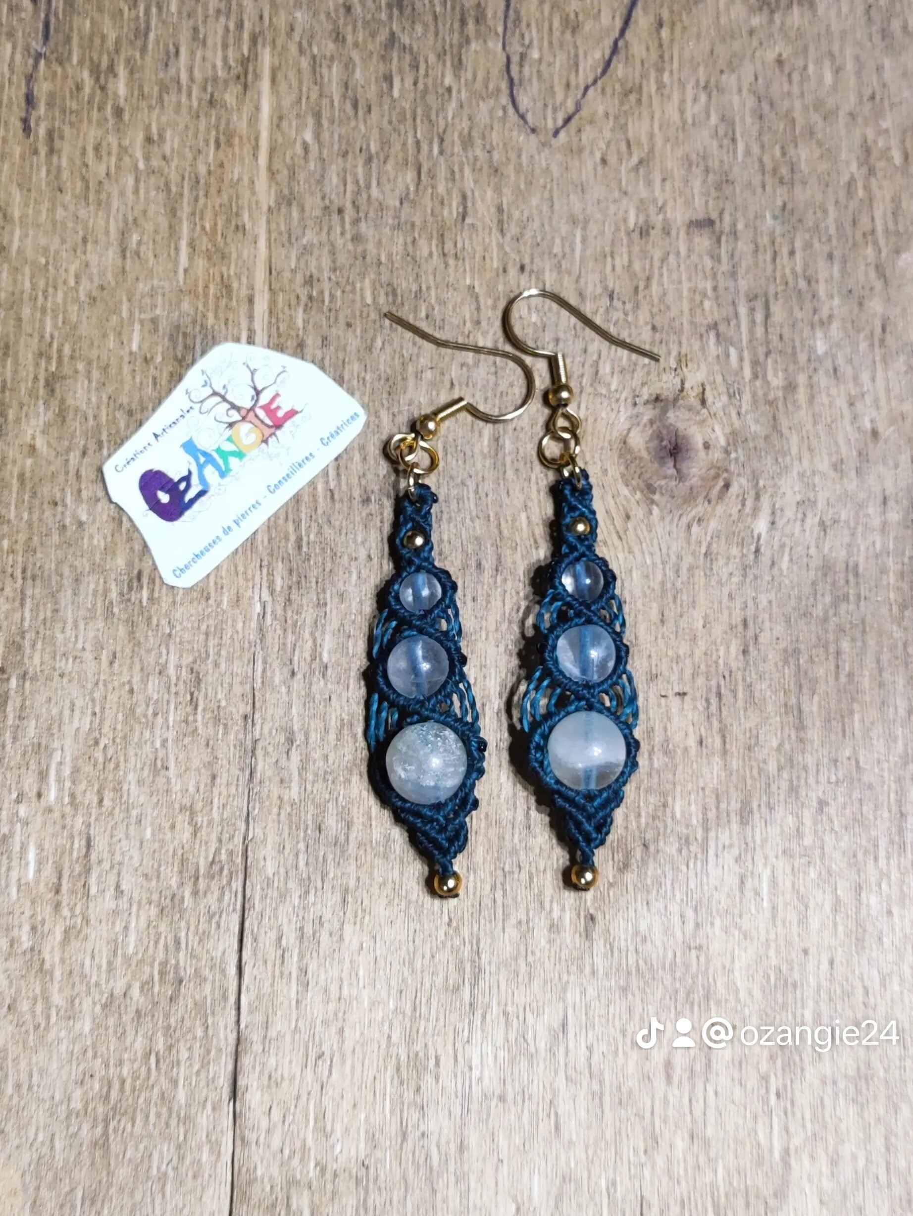 Boucles d'oreilles "Délicates Fluorites"