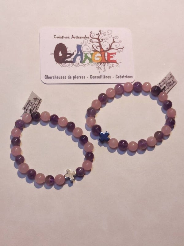 Bracelet élastique "Amour Amitié"