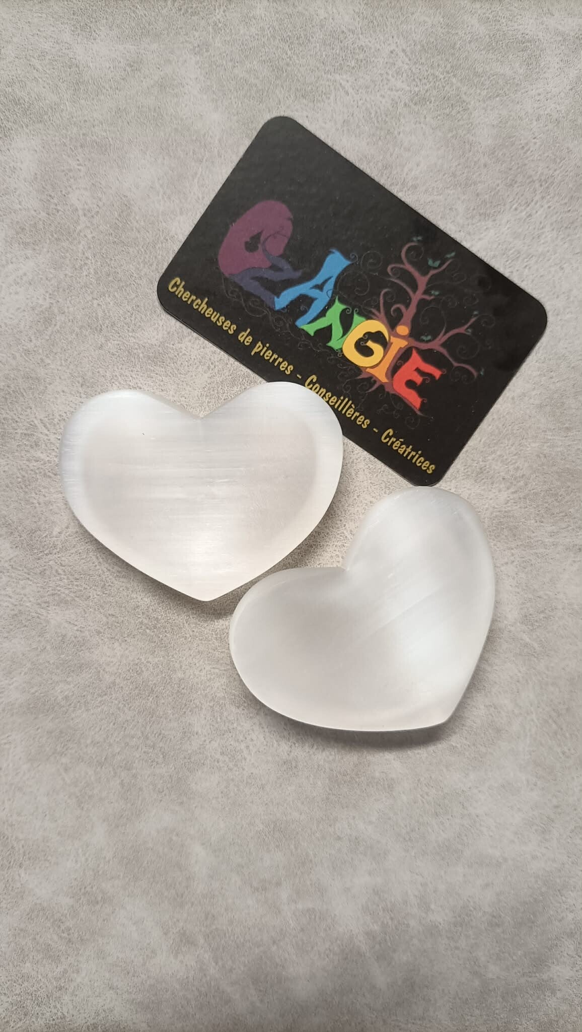 Bol de Sélénite en forme de coeur