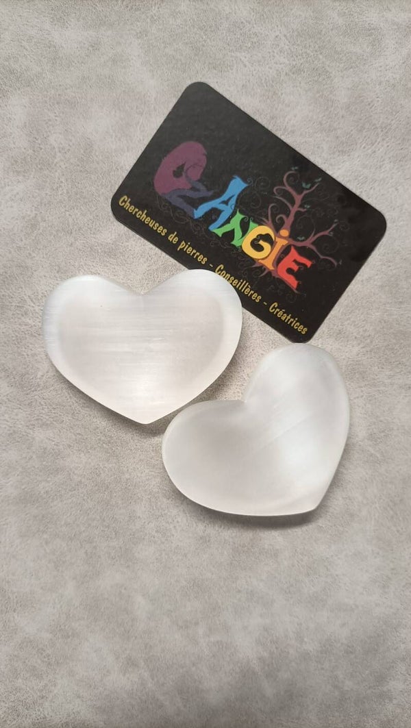 Bol de Sélénite en forme de coeur