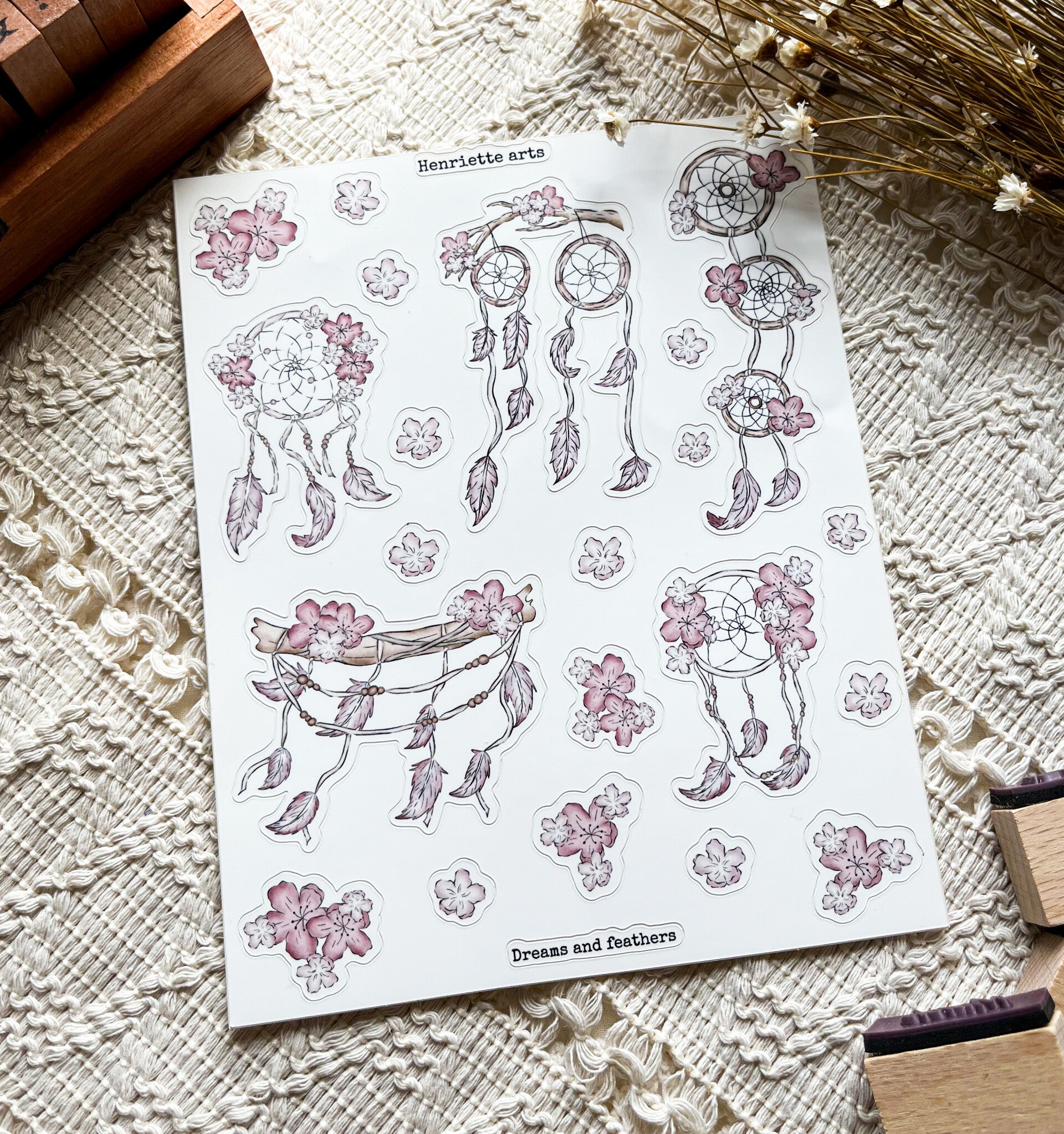 Dreams and feather’s sticker sheet