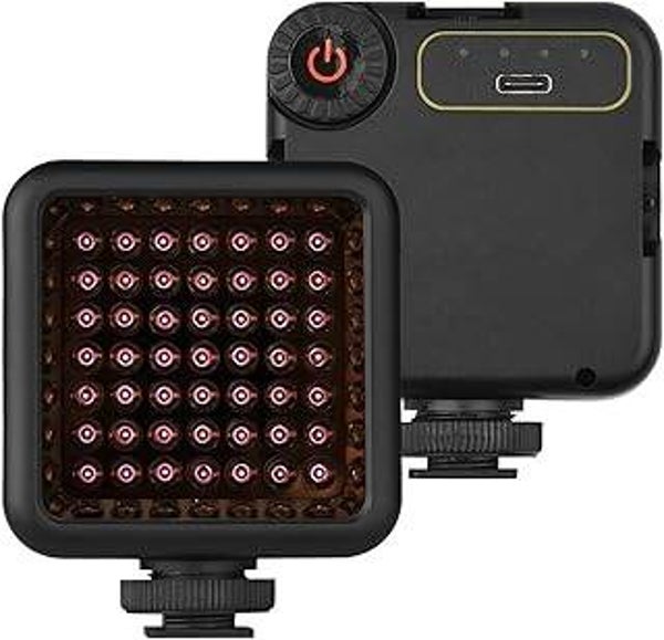 Andoer IR49S Mini IR Night Vision Light Infrared Photography Light for Video Camera Camcorder Built-in Rechargeable Battery