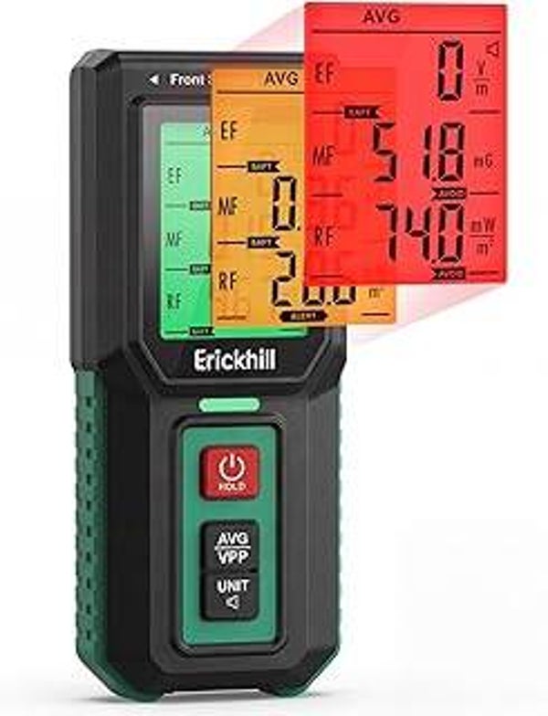 ERICKHILL 3-in-1 EMF Meter – Professional Ghost Hunting Equipment with Tri-Axis EMF, RF & Magnetic Field Detection