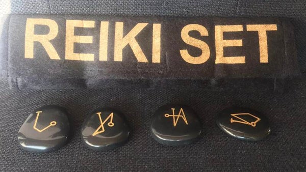 Reiki Stenen Zwarte Jaspis Aartsengelen – 4 stuks