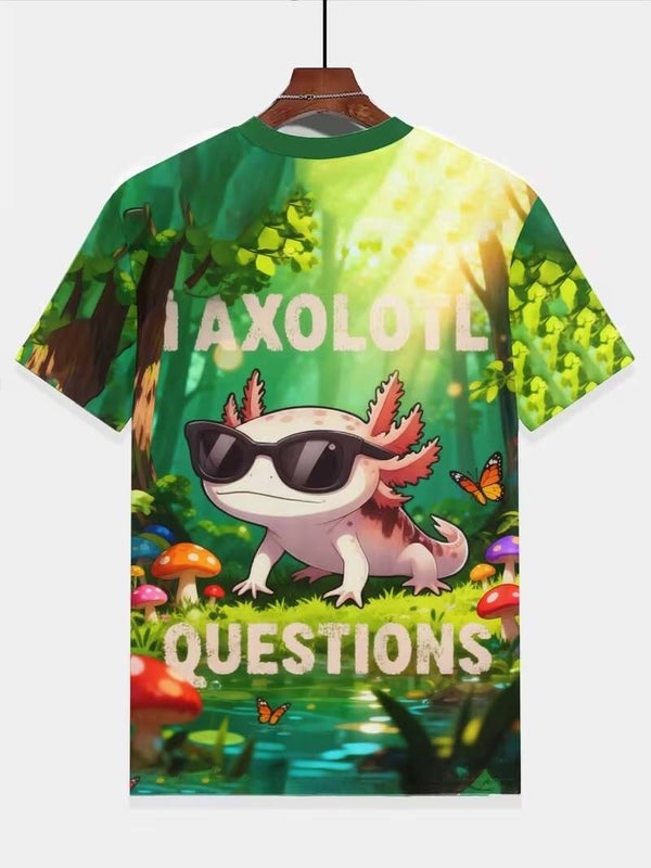 Axolotl T-shirt Forest - I Axolotl Questions (Kids)