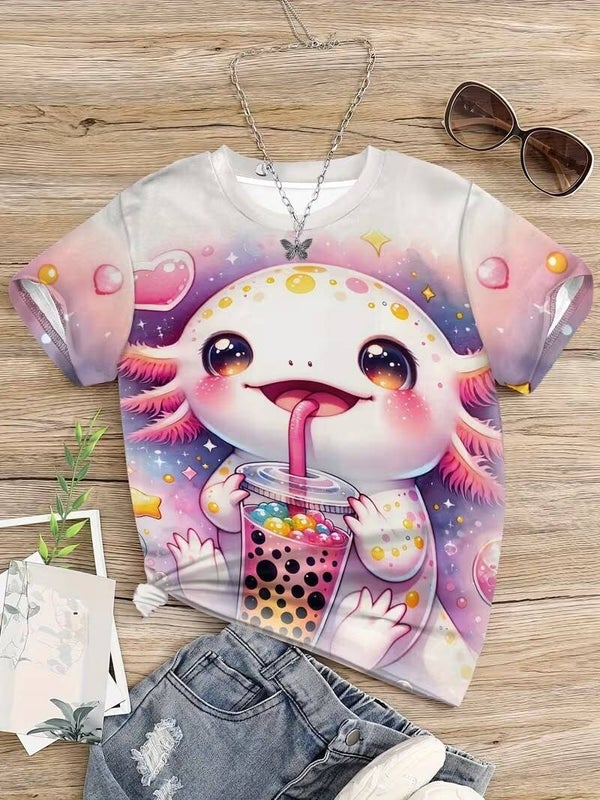 Axolotl T-shirt Bubble Tea (Kids)