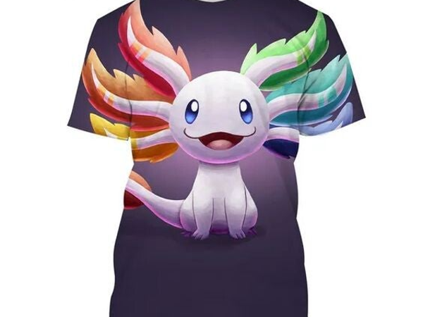 Axolotl T-shirt Rainbow