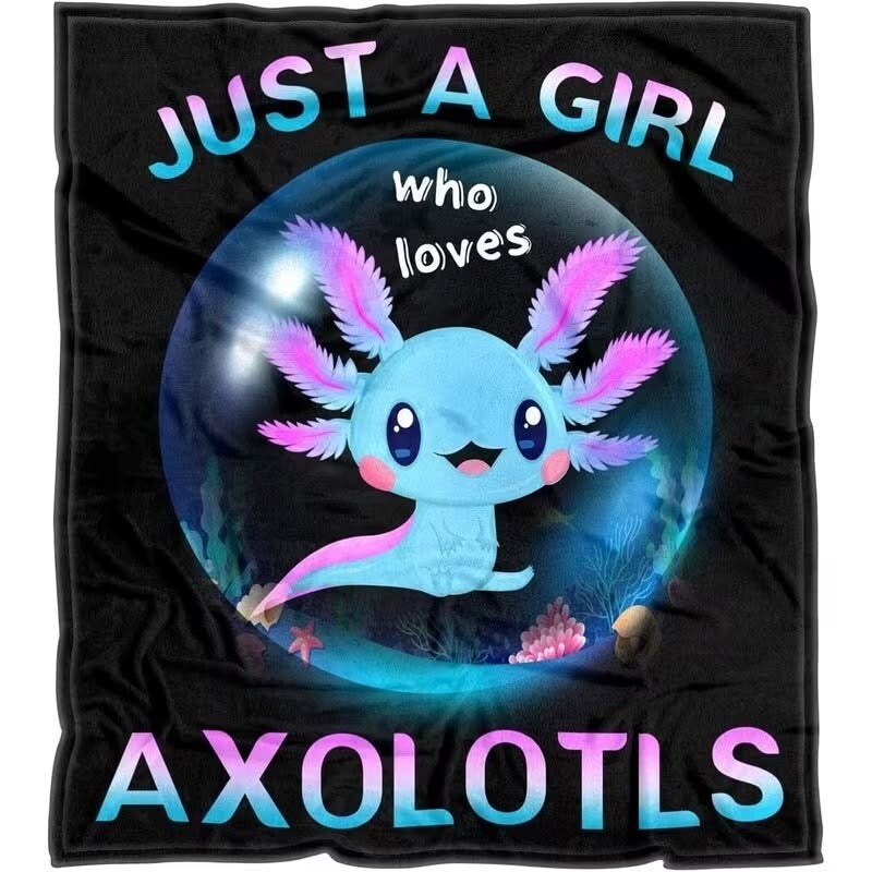 Just a Girl who loves axolotls - Flanel Deken
