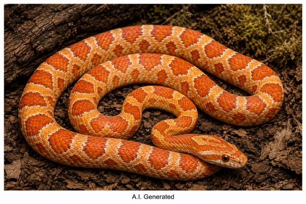 Pantherophis guttatus "Amel Orange"