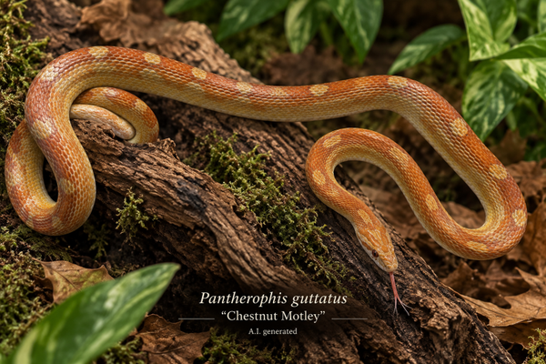 Pantherophis guttatus "Chestnut Motley"