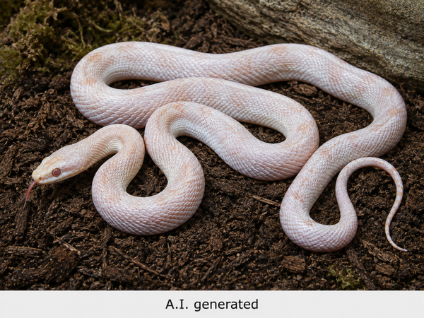 Pantherophis guttatus "Snow Sunkissed"