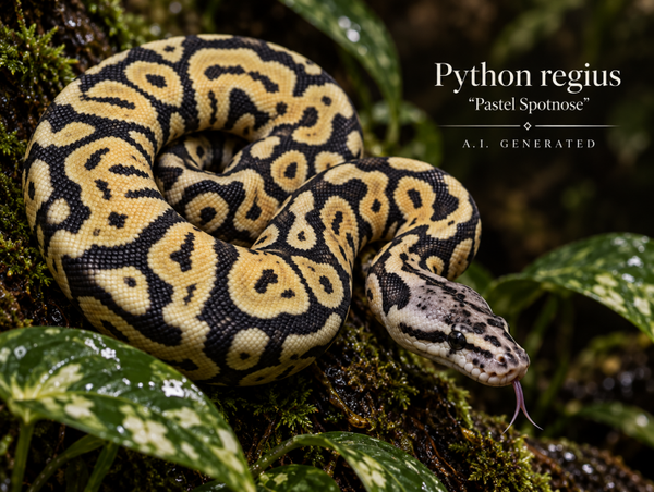 Python regius "Pastel Spotnose het. Cryptic Desert Ghost/ Poss. Hypo"