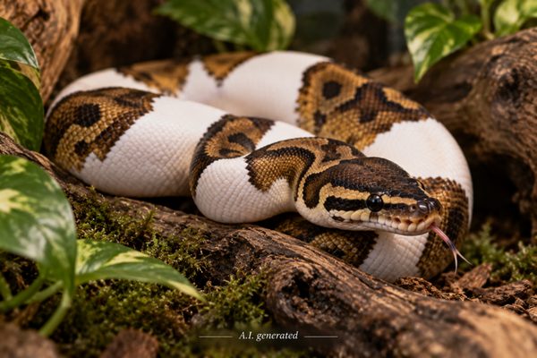 Python regius “Piebald”