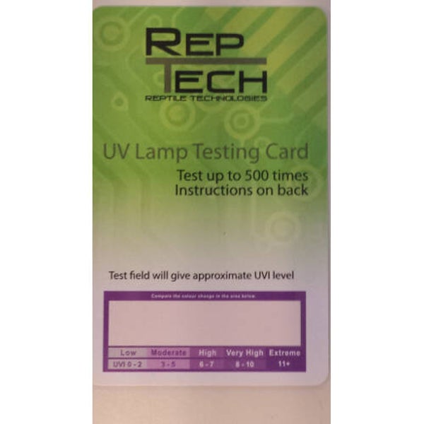 RepTech; UV Lamp Testing Card