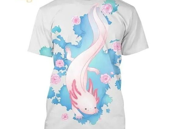 Axolotl T-shirt Flower