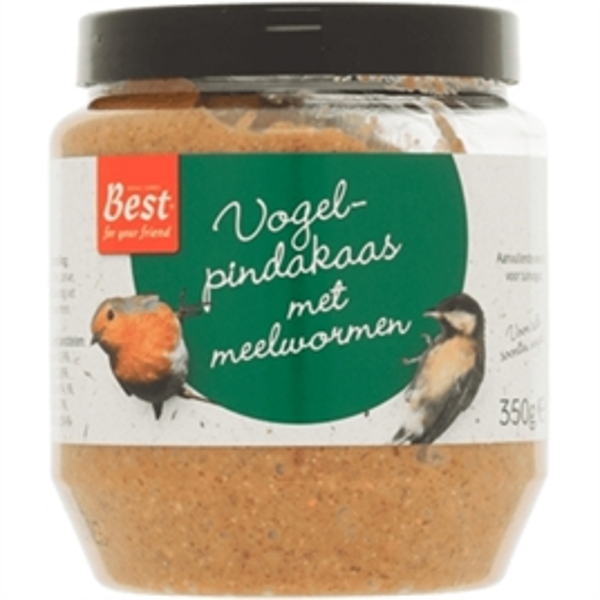 VOGELPINDAKAAS MET MEELWORMEN 350 GR