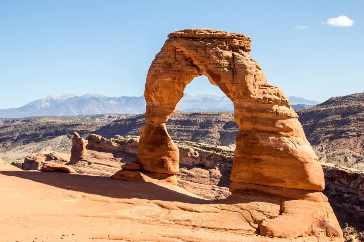 Delicate Arch in Arches National Park tijdens een rondreis door West-Amerika