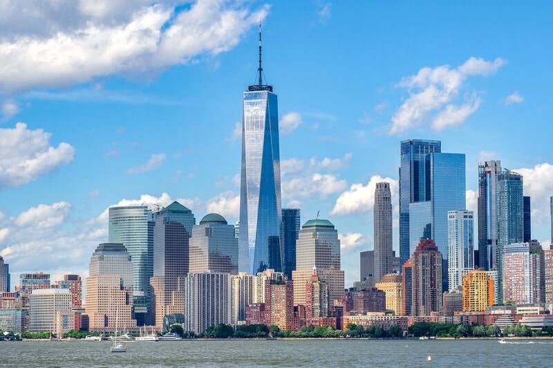 Skyline van New York met One World Trade Center
