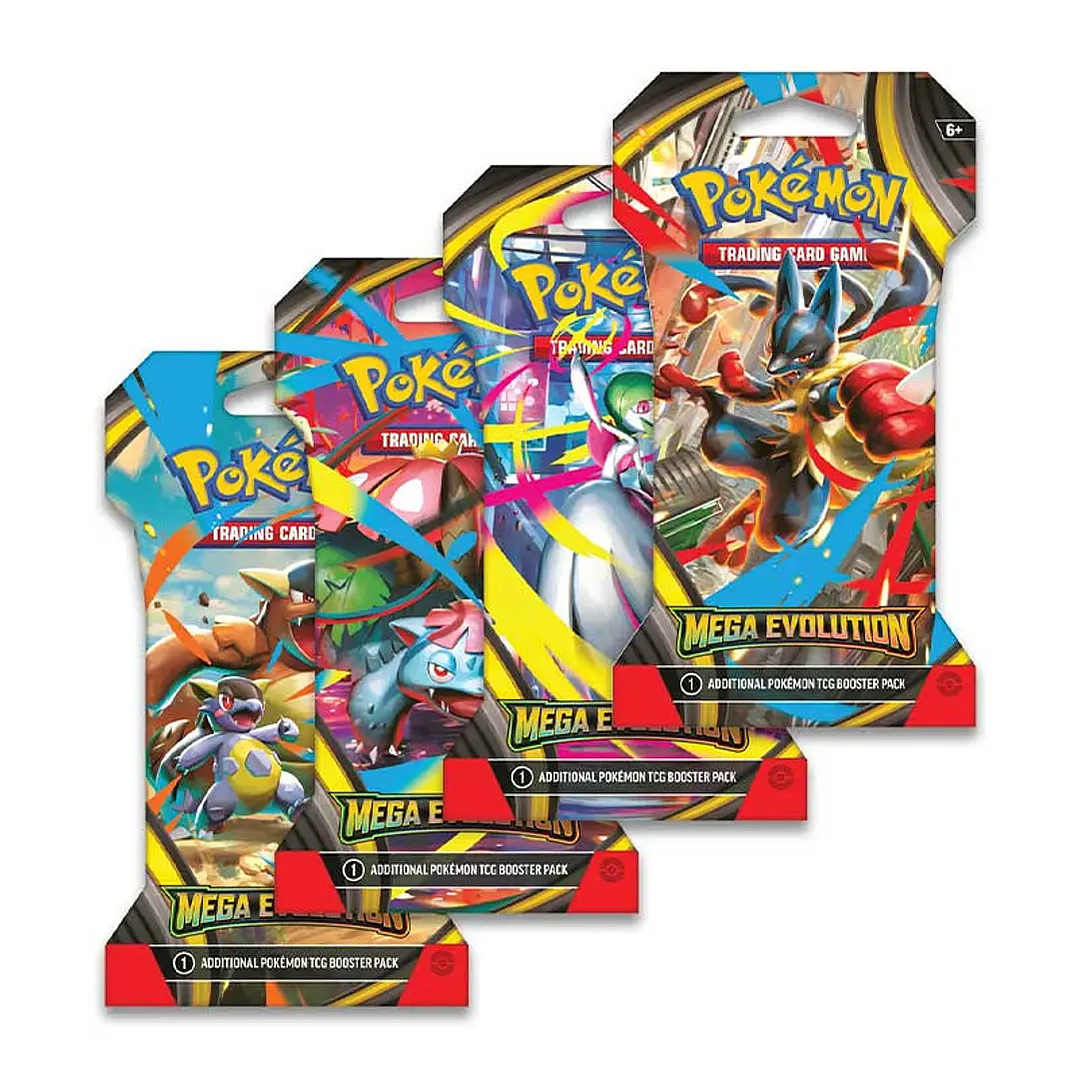 Art-Set Mega Evolution Sleeved Booster Pack + Gratis Soft Sleeves
