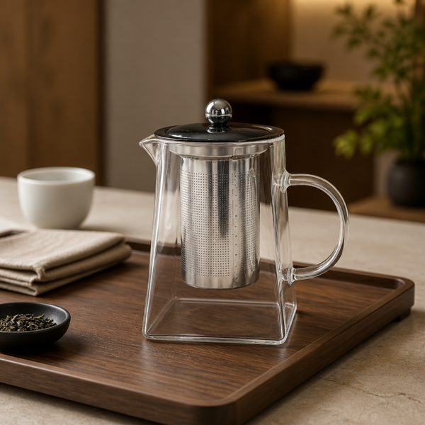 Teekanne mit Sieb 750 ml aus Borosilikatglas
