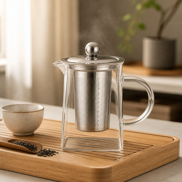 Teekanne mit Sieb – 950 ml aus Borosilikatglas