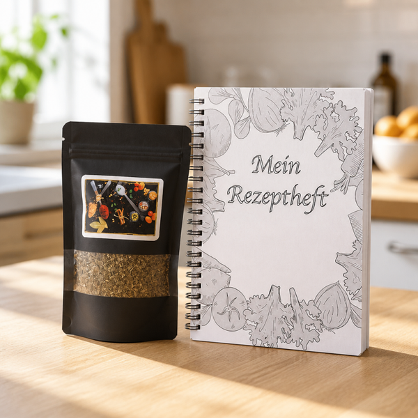 Rezeptbuch, Rezept Pizza, Pizzagewürz