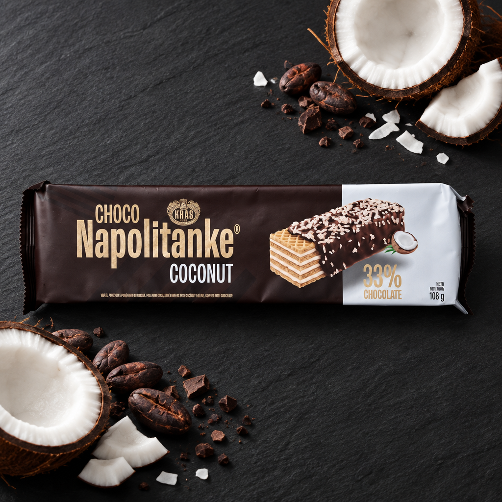 Choco Napolitanke Coonut