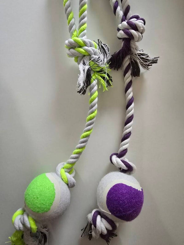 Hundespielzeug Seil mit Ball