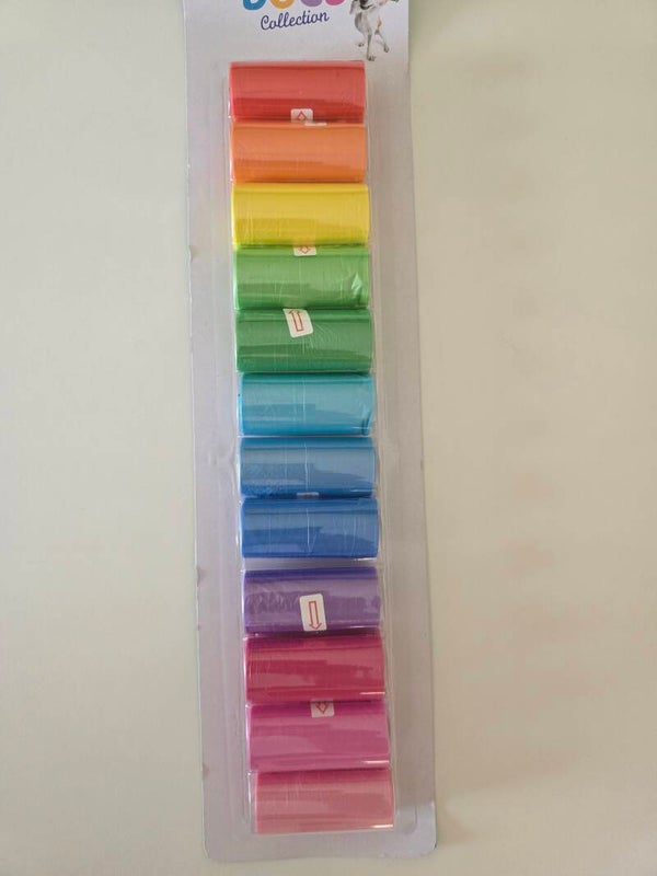 Bunte Hundehäufchen Abfalltüten