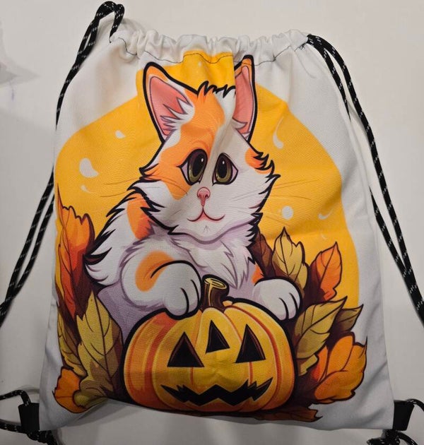 Halloween Sweetbeutel mit Zugbandverschluss gefüllt