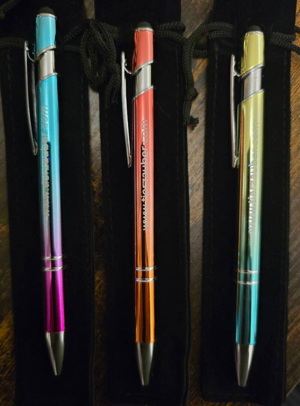 Tierzauber Kugelschreiber in drei verschiedenen schimmernden Farben
