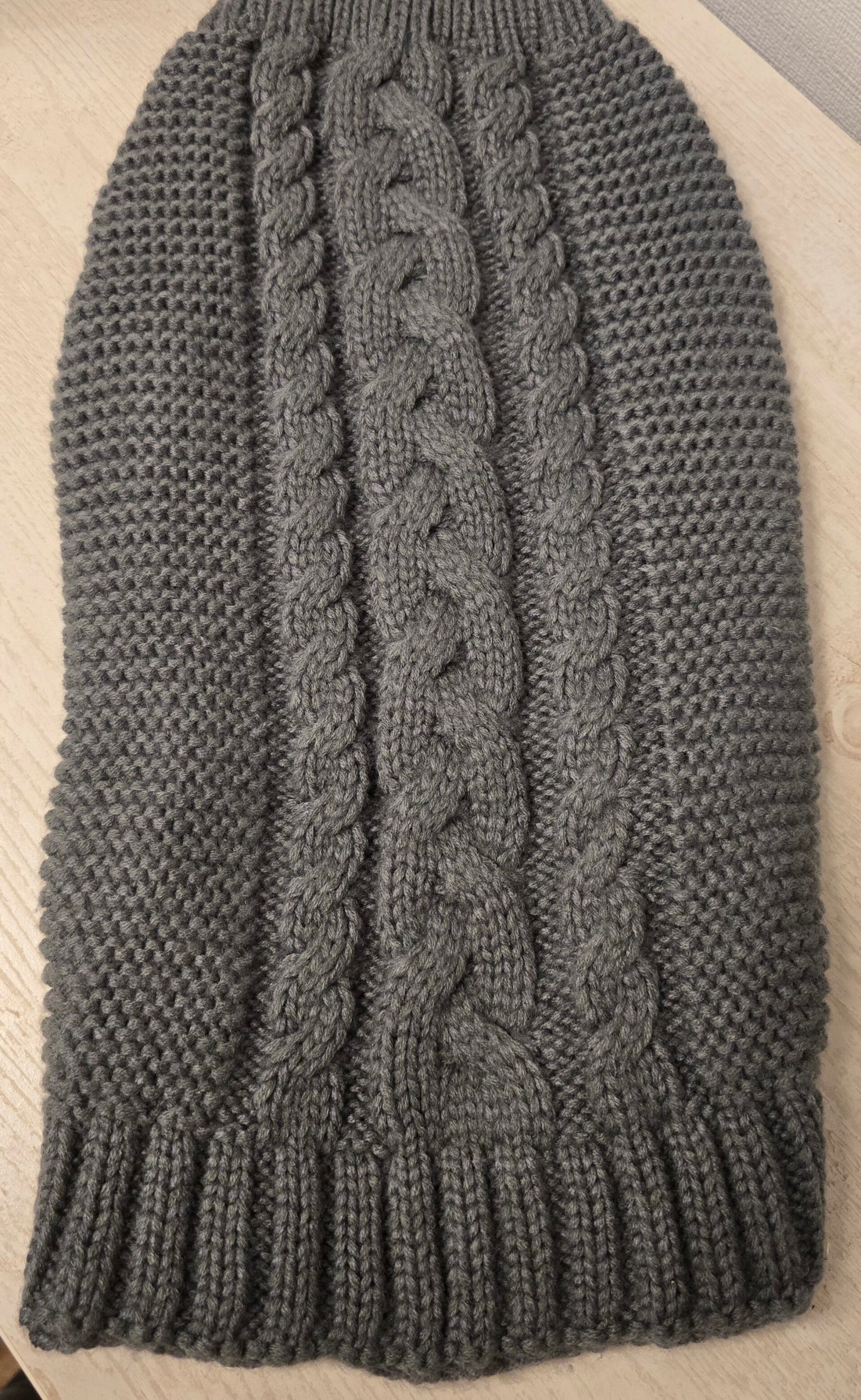 Hunde-Strick-Pullover Farbe Grau