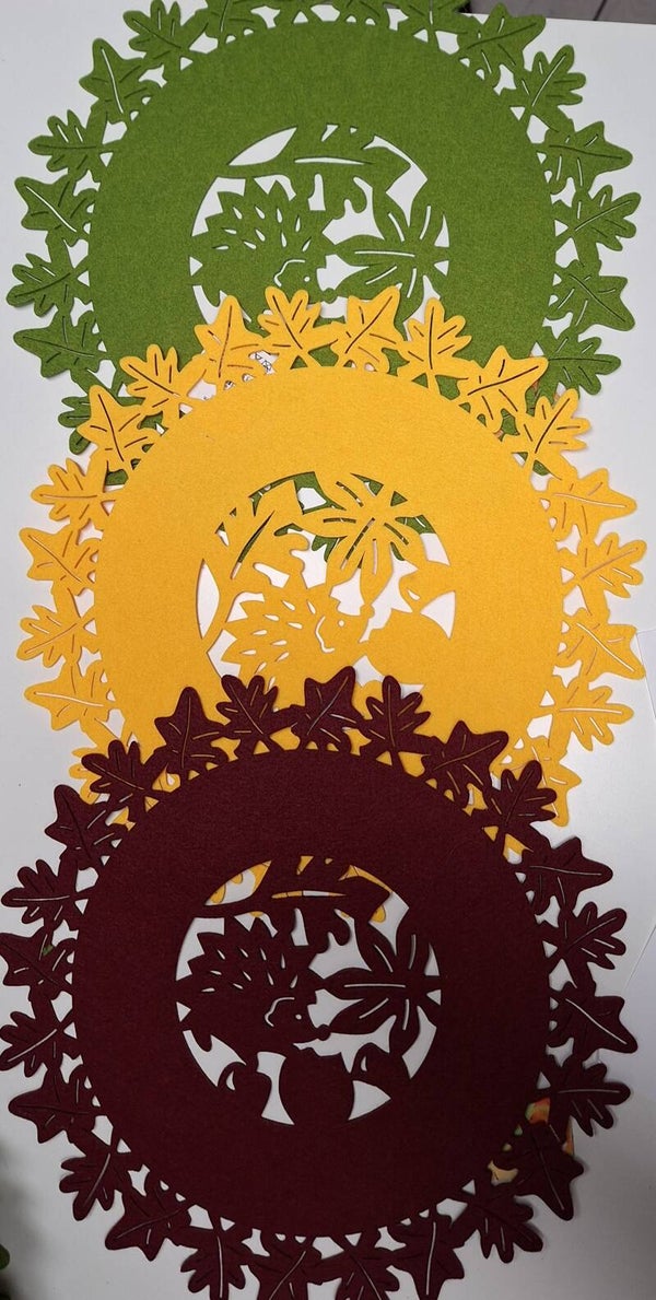 Herbstplatzdeckchen mit Igelmotiv